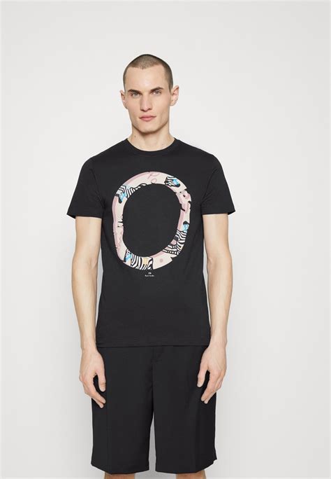 Ps Paul Smith Zebra Ring Print T Shirt Black Uk