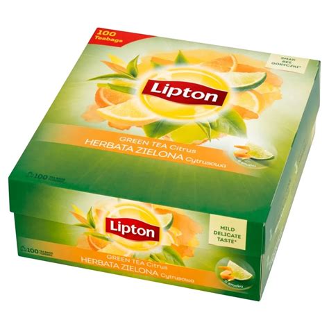 Lipton Herbata Zielona Cytrusowa G Torebek Zakupy Online Z