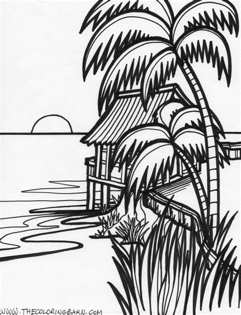 Sunset Coloring Pages To Download And Print For Free