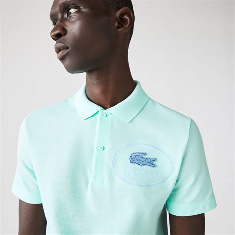 Lacoste Mens Lacoste Slim Fit Embroidered Crocodile Cotton Piqu