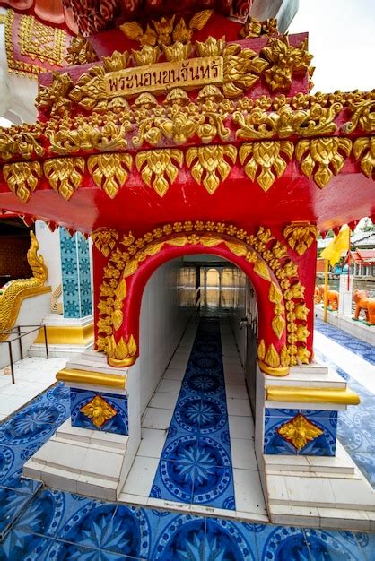 Una Hermosa Vista Del Templo Wat Paknam Ubicado En Bangkok Tailandia