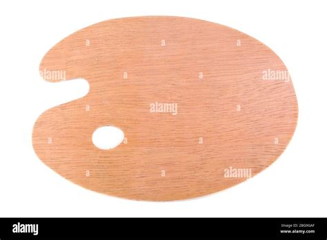 Wooden Art Palette Isolated On White Stock Photo Alamy