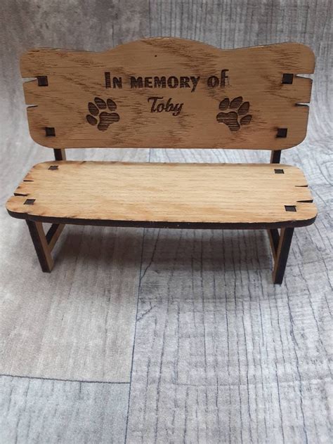 Pet memorial benches oak wooden personalised | Etsy