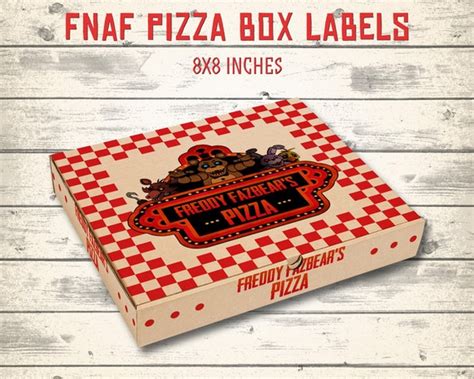 FNAF Pizza Box FNAF Pizza Labels Five Nights At Freddy S