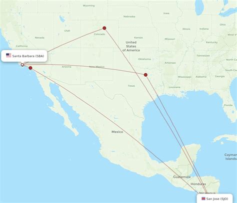 Flights From San Jose To Santa Barbara SJO To SBA Flight Routes