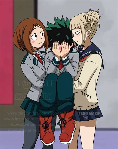 Artstation Deku Uraraka Y Himiko Toga