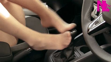 Making Footjob To The Skoda Fabia Gear Stick In Nude Nylons Nylladys Foot Fetish Videos