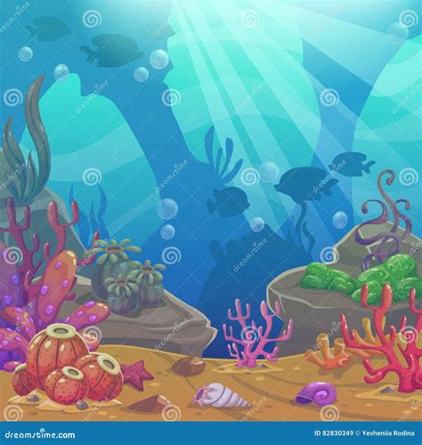 Cartoon Underwater Vector Illustration 82830349