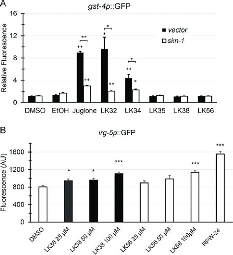 A Subset Of Lk Molecules Activates Reporters For The Skn Nrf Or