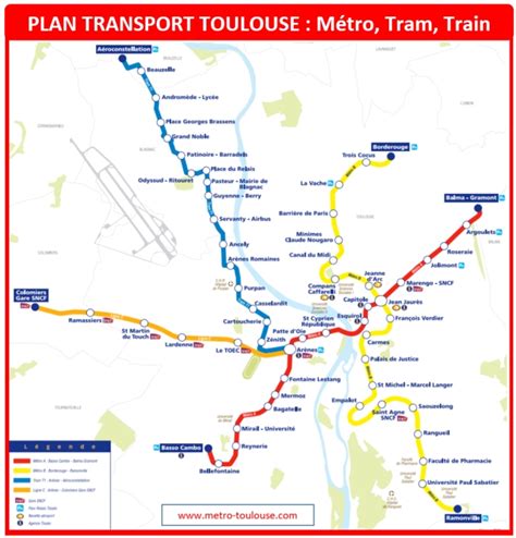 Plan Métro Toulouse Plan Transports Toulouse