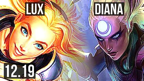 LUX Vs DIANA MID 6 1 14 2 5M Mastery 1100 Games Dominating