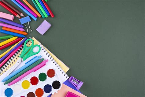 Back To School Background With School Supplies Background 2420737 Stock