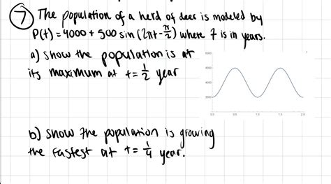 Solved 7 The Population Of A Herd Of Deer Is Modeled By Chegg