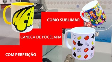 Como personalizar Caneca de Porcelana Sublimação YouTube