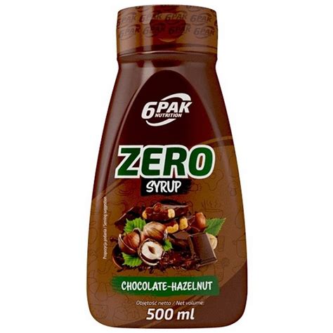 6pak Syrop Zero Kcal 500ml Chocolate Hazelnut Czekolada Z Orzechem