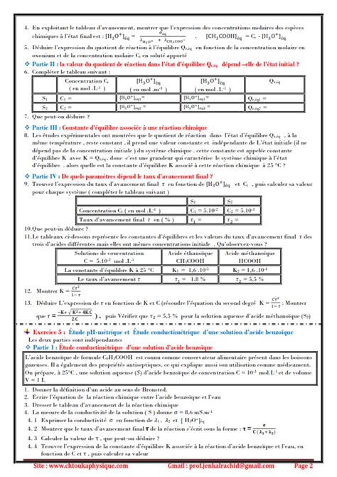 Equilibre Chimique Cours Pdf Pdf Cours Exercices Examens Hot Sex Picture