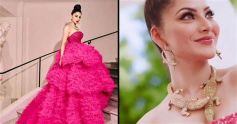 Urvashi Rautela Sporting A Crocodile Necklace At Cannes Is Giving Us