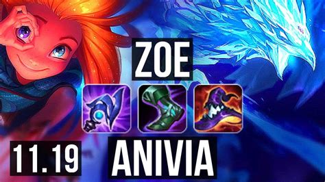 Zoe Vs Anivia Mid Rank 2 Zoe Legendary 16 3 6 Rank 13 Tr