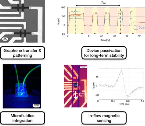 Highly Stable Integration Of Graphene Hall Sensors On A Microfluidic