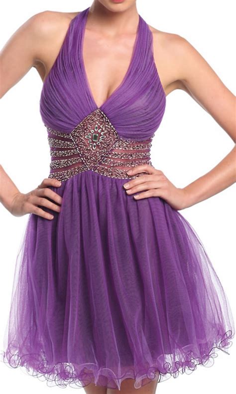 Venta Vestidos De Graduacion Color Lila Cortos En Stock