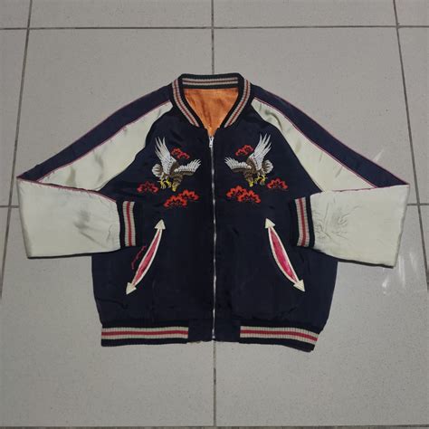 Vintage Sukajan Yokosuka Dobuita Japan Souvenir Reversible Jacket