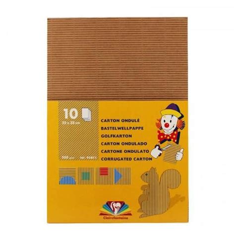 10 feuilles de carton ondulé Marron Brun A4 Loisirs créatifs