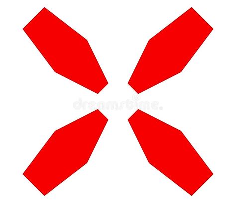 Red X Sign, Shape, Letter. Crosshair, Target Mark, Reticle Concept Icon Stock Vector ...