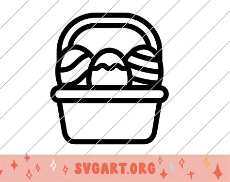 Easter Egg Basket Svg Free Easter Egg Basket Svg Download Svg Art