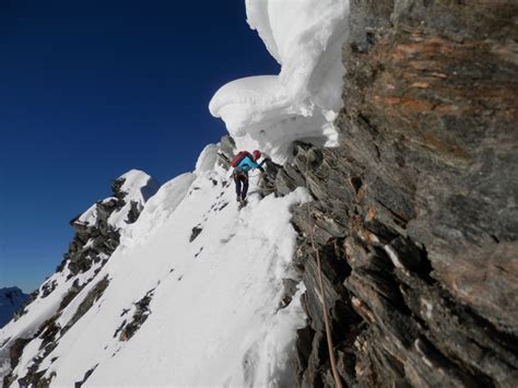 Täschhorn 4491m Überschreitung Mischabelgrat Kinflanke Fotos