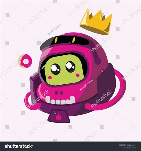 Cute Little Alien Vector Illustration Merchandise Stock Vector (Royalty ...