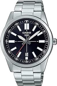 Casio Men S Watch Mtp Vd D Eudf Silver Dial Silver Band Buy