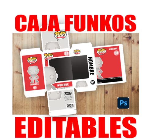 Molde Caja Funko Pop Visor Cajita Kit Imprimible Editable Imprimikits