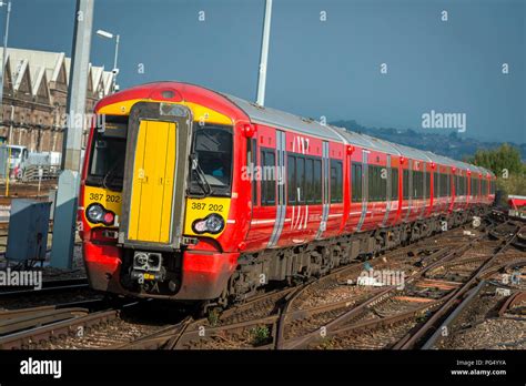 Class 387 passenger train in Gatwick Express livery, London, England ...