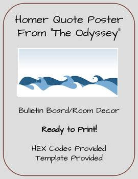 The Odyssey by Homer Quote Posters by The English Hallway | TPT