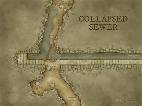 Collapsed Sewer Daniels Maps On Patreon Fantasy Map Map Sewer