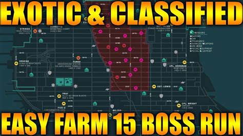 THE DIVISION 1 7 CLASSIFIED AND EXOTIC GEAR FARMING ALL OPEN WORLD