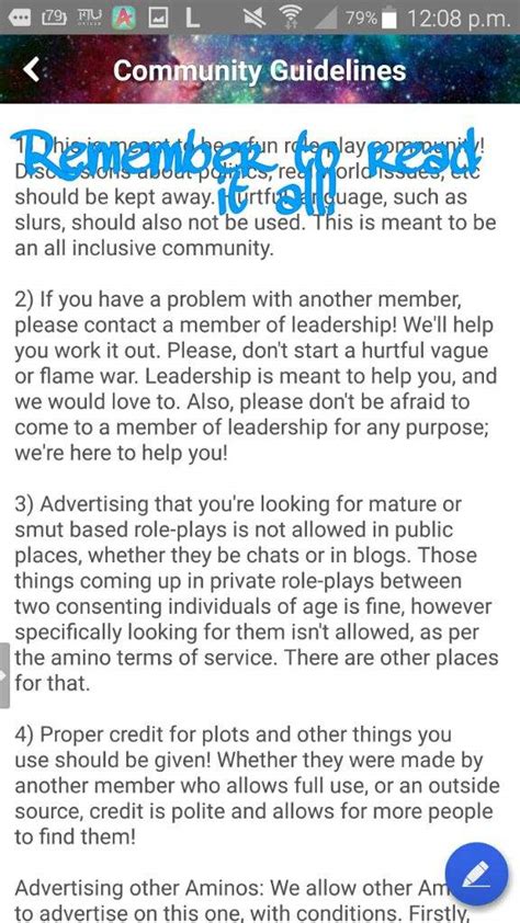 How To Find The Community Guidelines 1x1 Roleplaying Amino