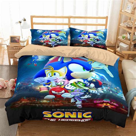 3D Customize Sonic The Hedgehog Movie Bedding Set Duvet Cover Set