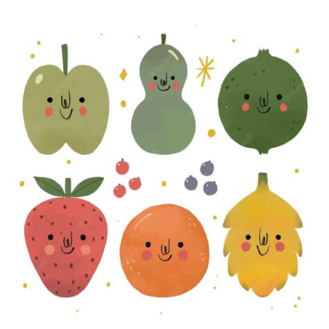 Free Vector Hand Drawn Fruit Collection