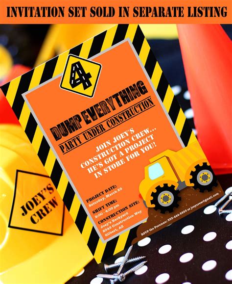 Construction Birthday Construction Party Printables Etsy