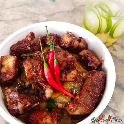 Pork Binagoongan Recipe Pork Cooked In Shrimp Paste