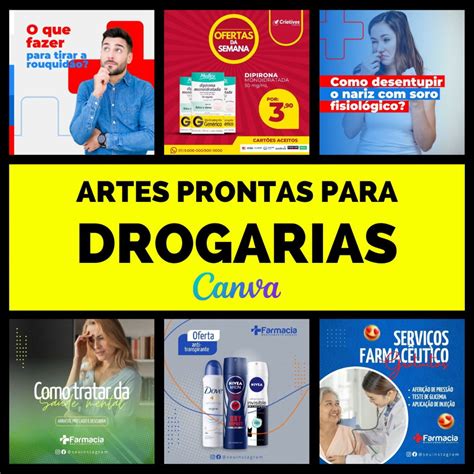 251 Artes para Farmácias Templates 100 Editáveis Canva