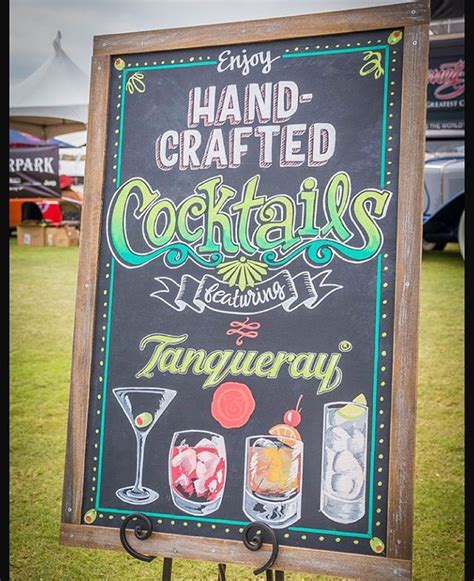 Kynsa Chalk Markers on Instagram: “ ️ This hand lettered cocktail chalkboard sign by Ashley ...