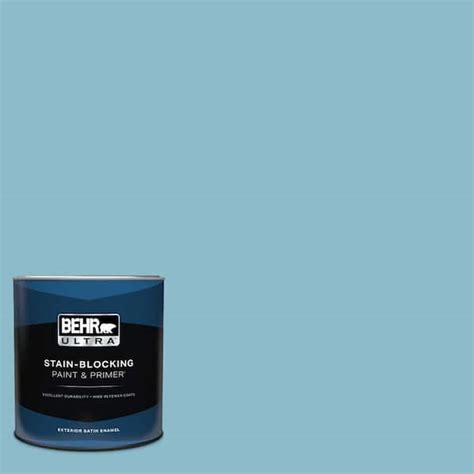 BEHR ULTRA 1 Qt S460 3 Blue Echo Satin Enamel Exterior Paint Primer