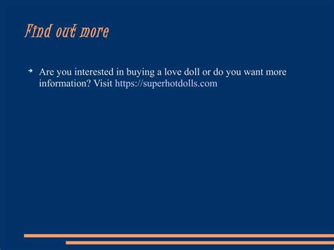 Sex Doll Presentation Ppt