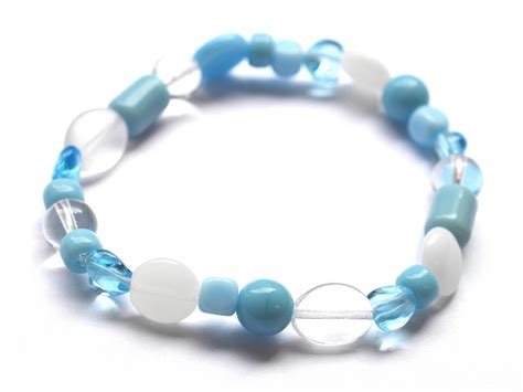 Diy Beaded Stretch Bracelet Blue Lagoon