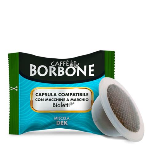 100 Capsule Caffè BORBONE Miscela Decaffeinato compatibili BIALETTI