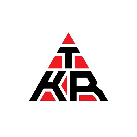 TKR triangle letter logo design with triangle shape. TKR triangle logo ...