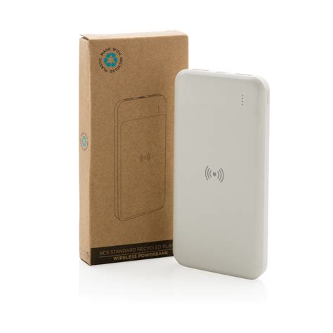 Rcs Standard Recycled Plastic Wireless Powerbank Premier Print