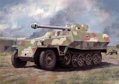 WW II ドイツ軍 Sd kfz 251 22 Ausf D 7 5cm PaK40 対戦車自走砲 プラモデル その他の画像1